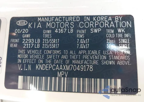 2021 Kia Seltos Lx from USA, damaged, VIN KNDEPCAAXM7049178
